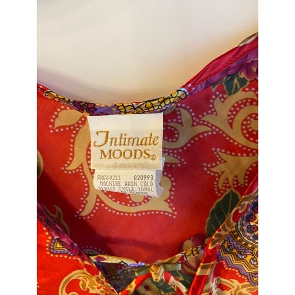Vintage intimate moods pj gown USA Medium M red - Picture 2 of 7